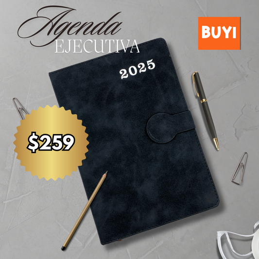 Agenda Ejecutiva Gamuza Premium con Imán 2025 A5