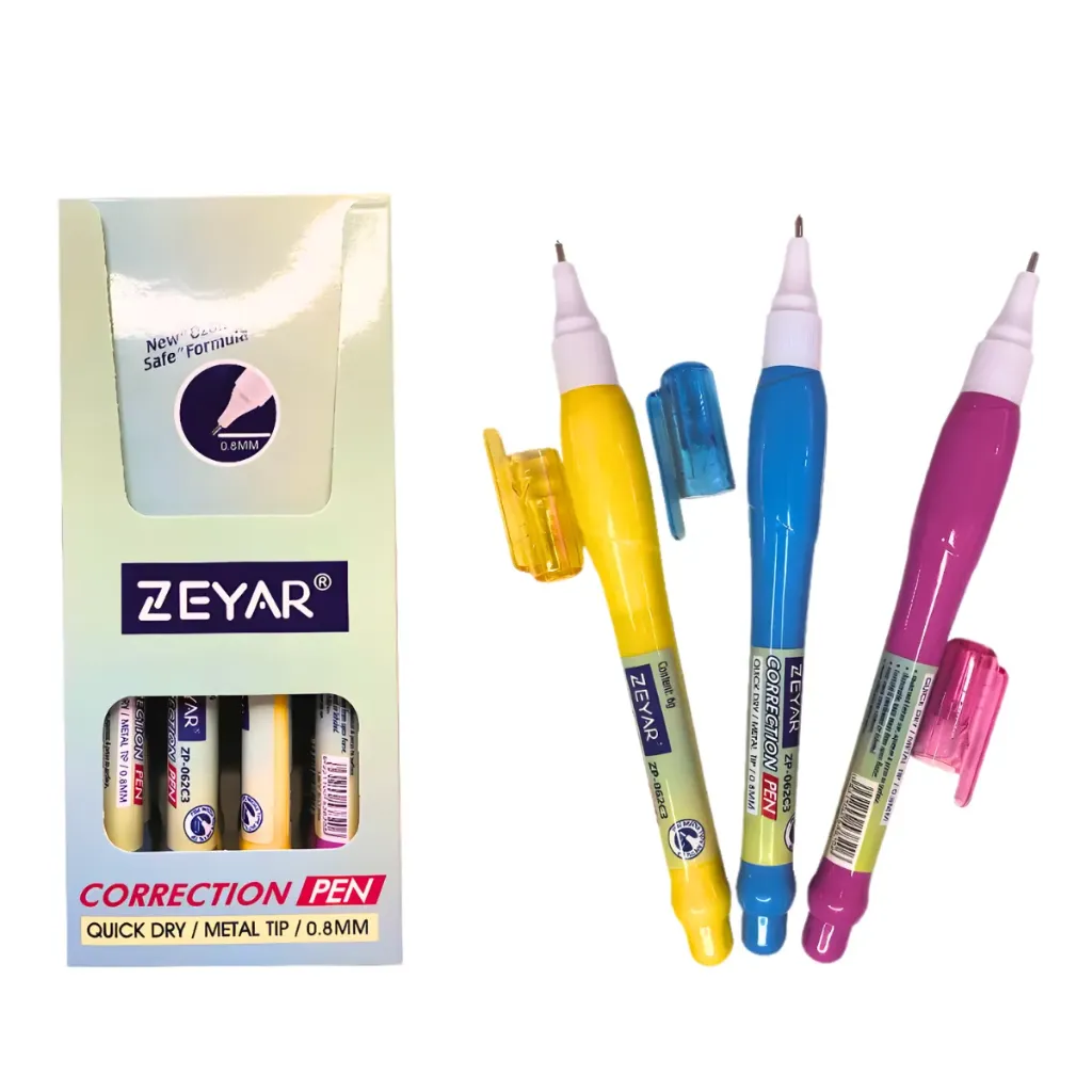 [ES-ZP062CL-12] CORRECTOR PLUMA COLORES CAJA C/12
