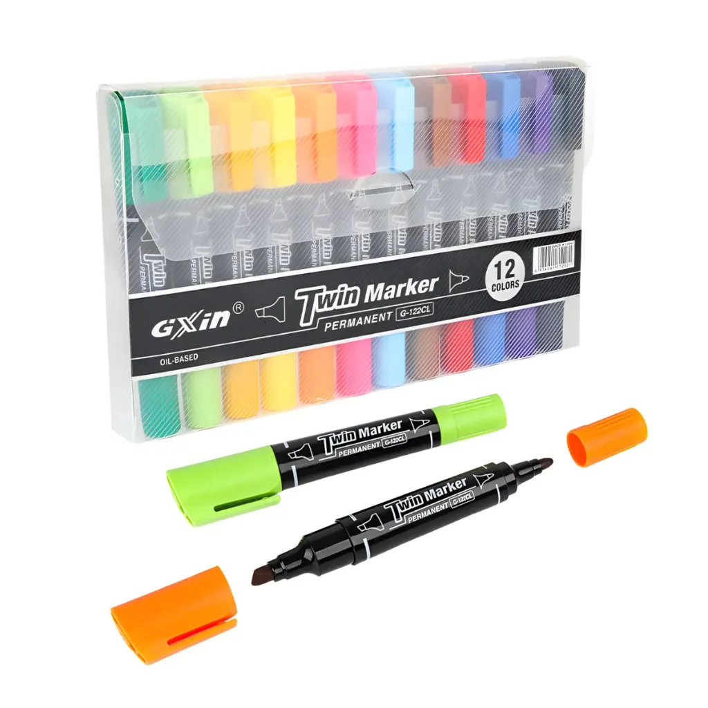 MARCADOR PERMANENTE 2 PUNTAS SURT G-122CL C/12