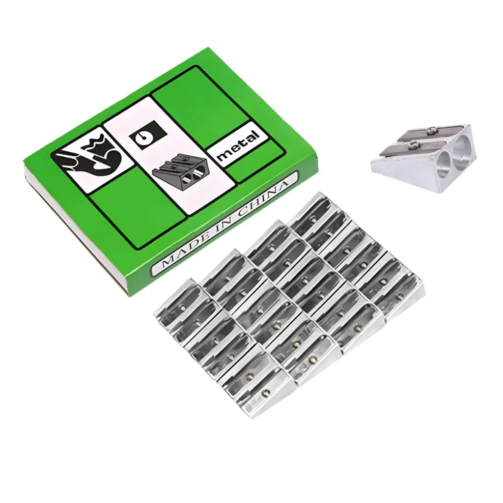 [ES-1006-12] SACAPUNTAS METALICO DOBLE 1006 C/12