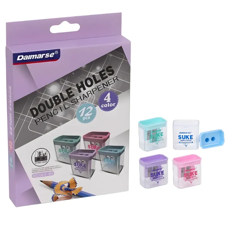 [ES-DMS109-12] SACAPUNTAS PASTEL C/DEPOSITO DMS-109 C/12