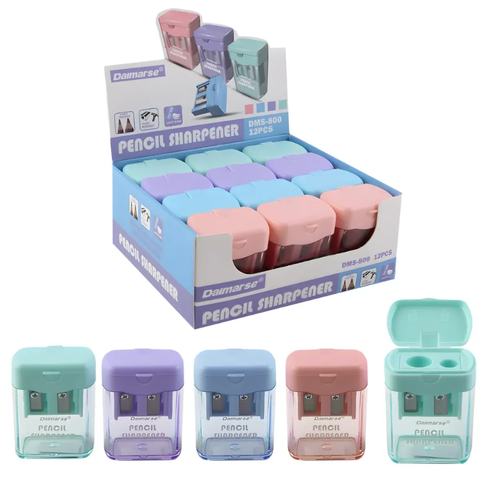 [ES-DMS800-12] SACAPUNTAS PASTEL C/DEPOSITO DMS-800 C/12