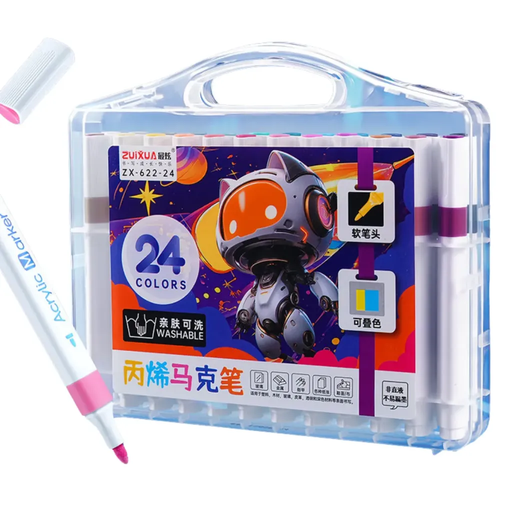 [AR-ZX62224-24] MARCADOR ACRÍLICO C/24  ZUIXUA