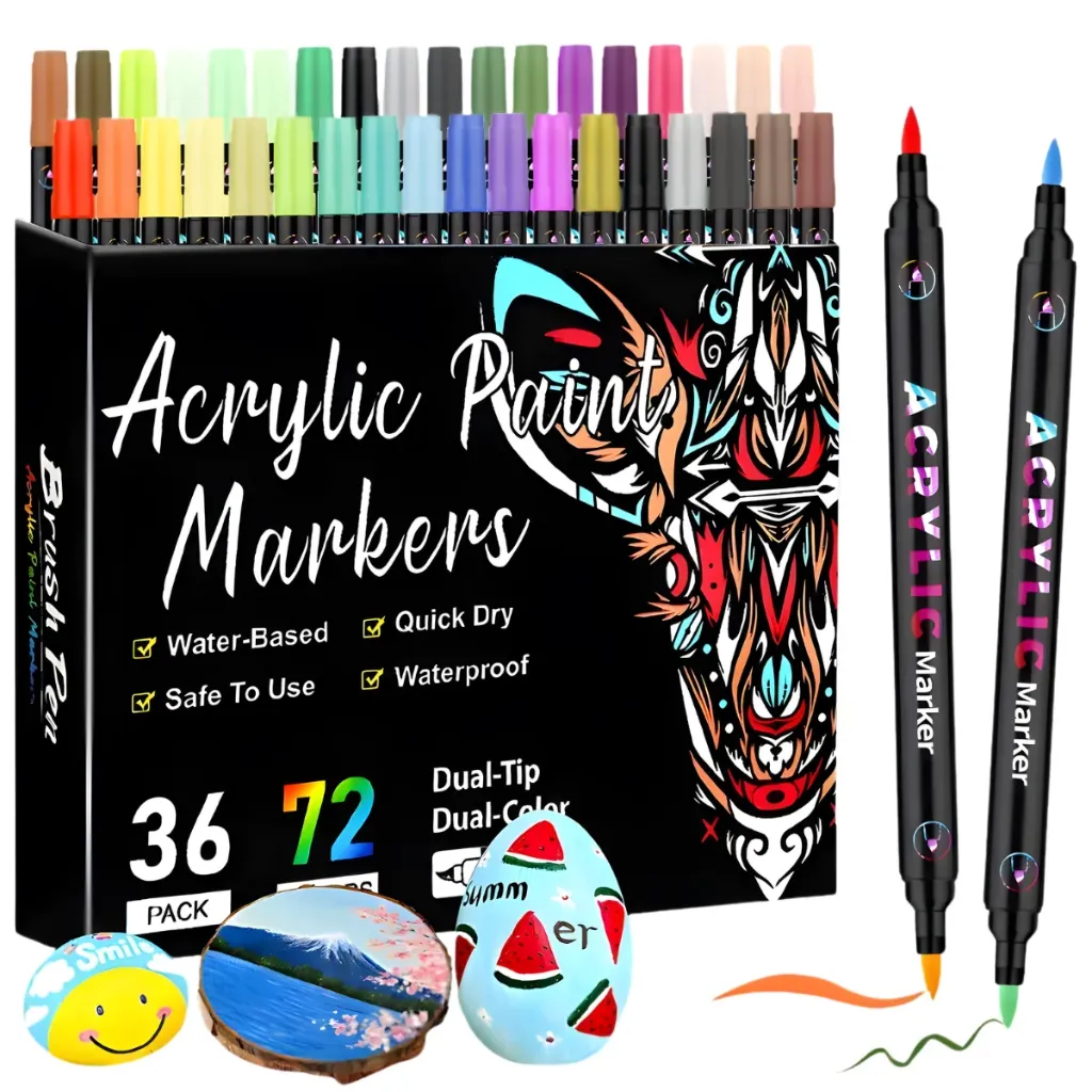 MARCADOR ACRÍLICO C/36 DOBLE PUNTA