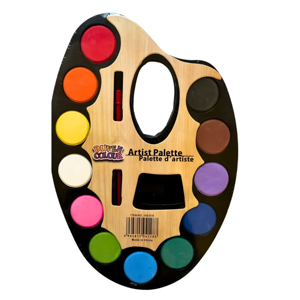 PALETA ACUARELA 12 COLORES PZ