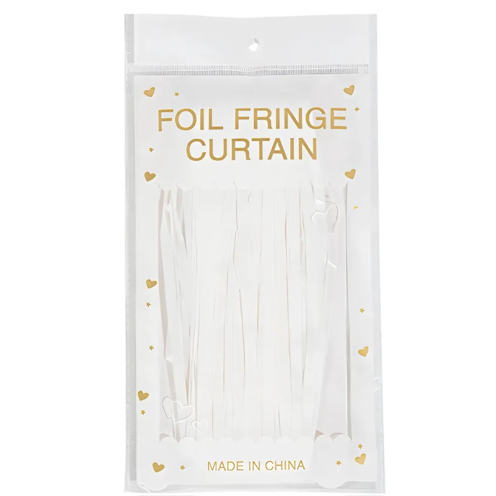 [FI-CRTBL-1] CORTINA P/FIESTA METALIZADA BLANCA PZ