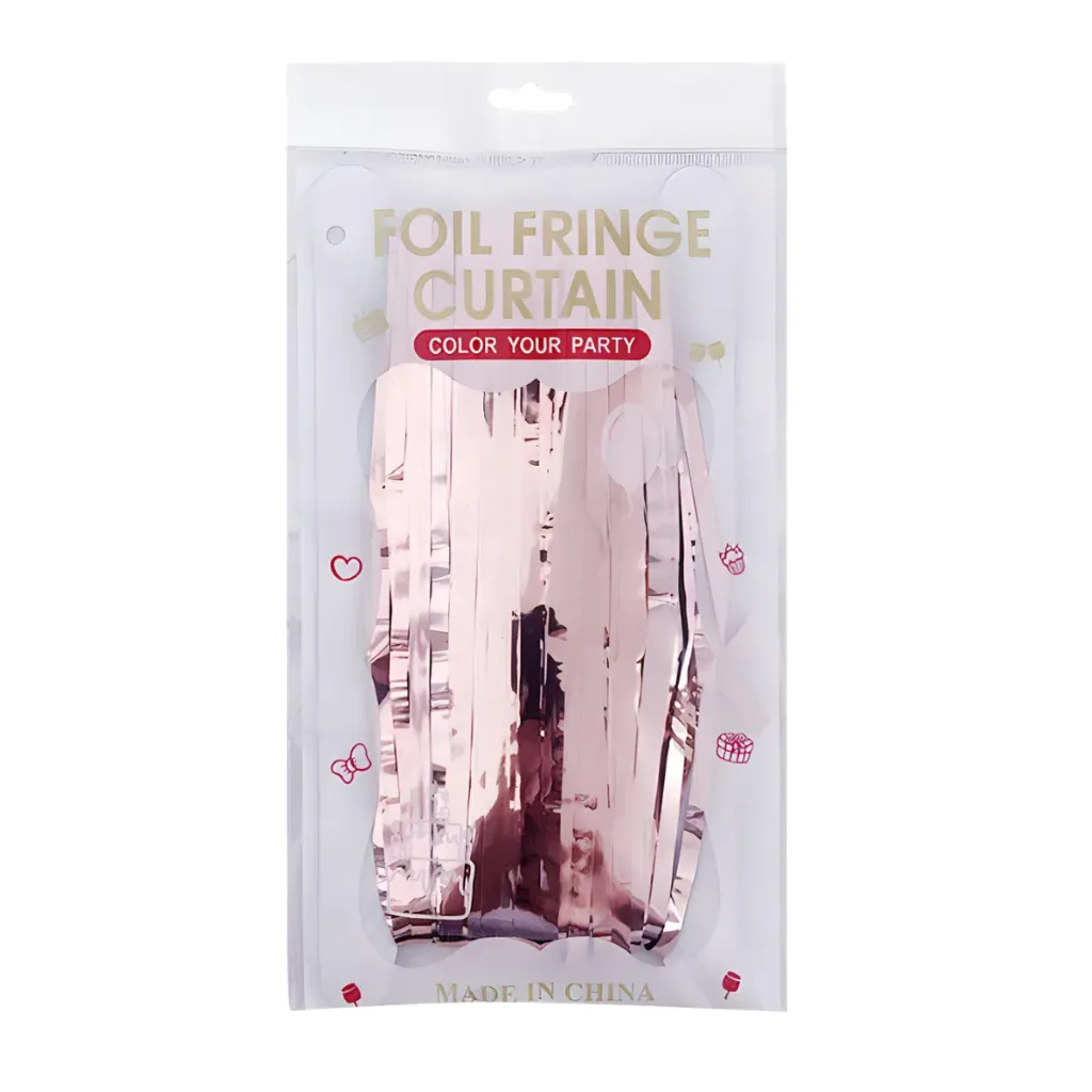 [FI-CRTRS-1] CORTINA P/FIESTA METALIZADA ROSA PZ