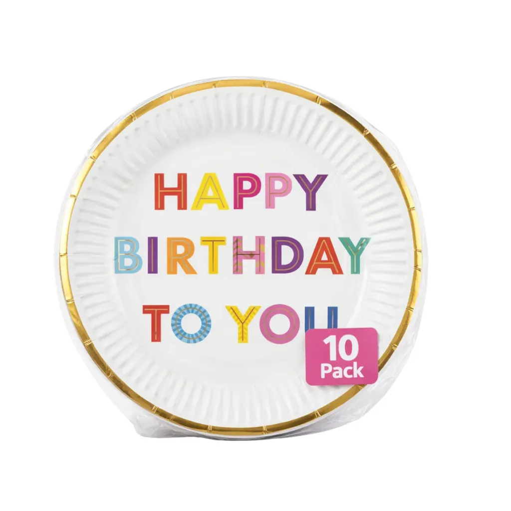 [FI-20015-10] PLATO P/FIESTA LETRAS DE COLORES BOLSA C/10