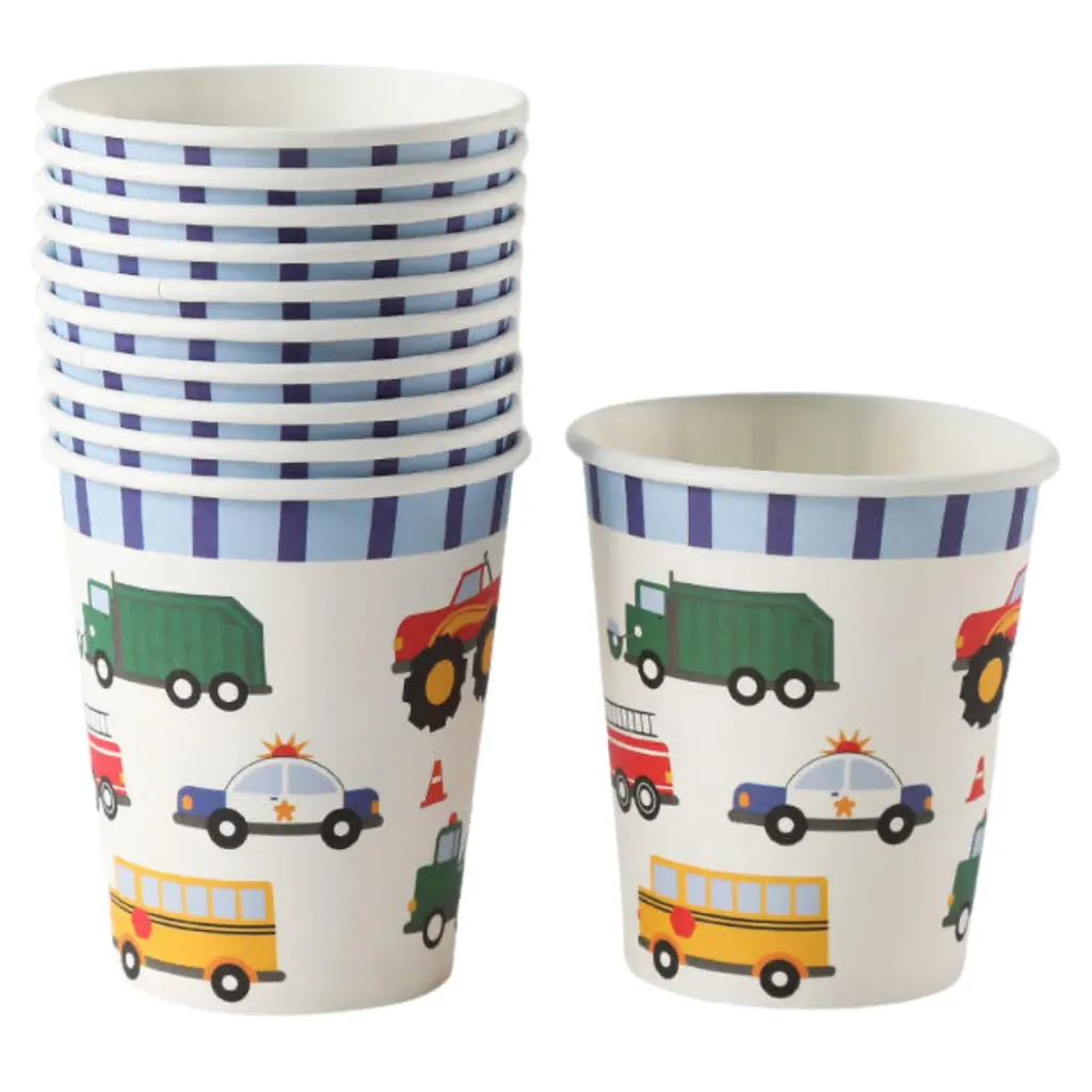 [FI-VASTIG-10] VASO P/FIESTA ANIMALITOS TIGRE Y COCODRILO BOLSA  C/10 PZ